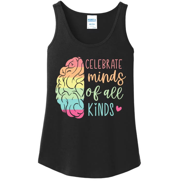 Celebrate Minds Of All Kinds Autism Awareness Ladies Essential Tank