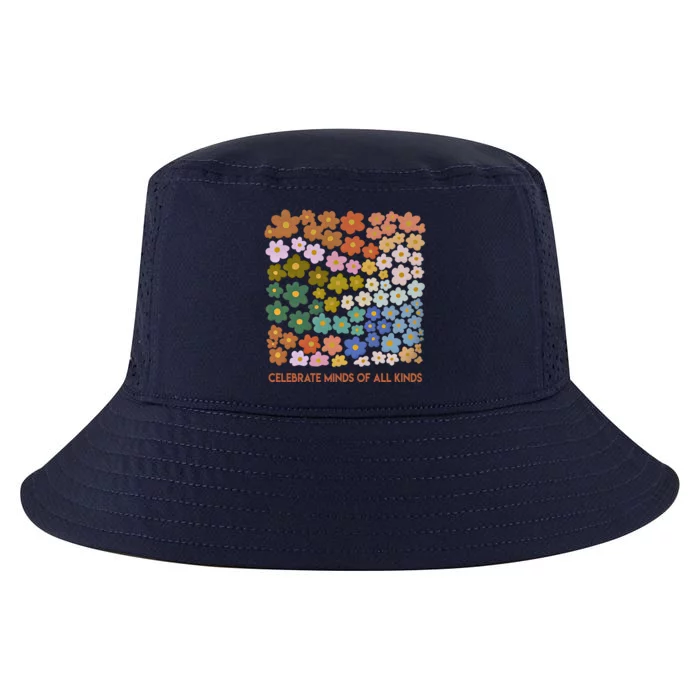 Celebrate Minds Of All Kinds Flowers Neurodiversity Autism Gift Cool Comfort Performance Bucket Hat