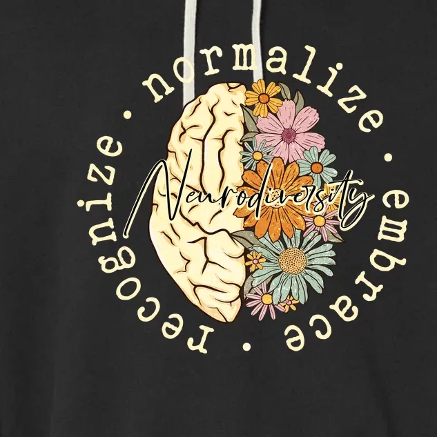 Celebrate Minds Of All Kinds Autism Awareness Neurodiversity Garment-Dyed Fleece Hoodie