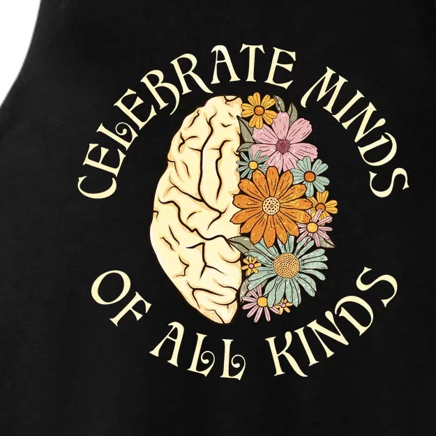 Celebrate Minds Of All Kinds Neurodiversity Autism Ladies Tri-Blend Wicking Tank