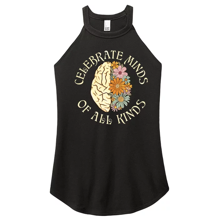 Celebrate Minds Of All Kinds Neurodiversity Autism Women’s Perfect Tri Rocker Tank