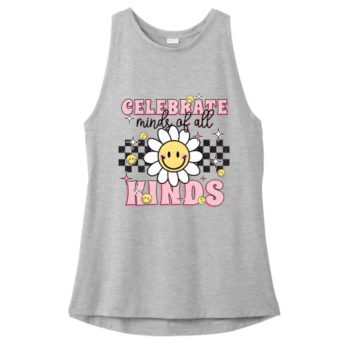 Celebrate Minds Of All Kinds Neurodiversity Autism Ladies Tri-Blend Wicking Tank