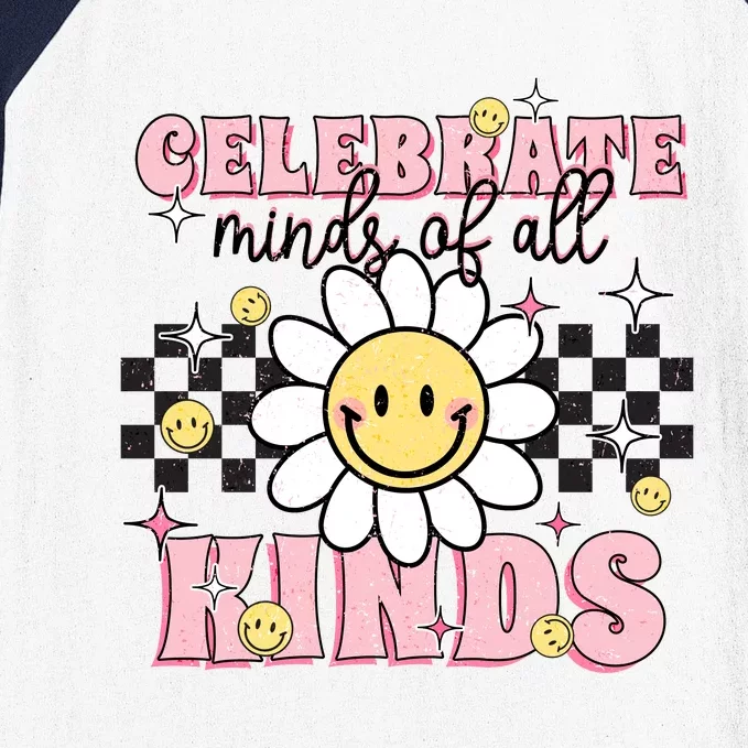 Celebrate Minds Of All Kinds Neurodiversity Autism Baseball Sleeve Shirt