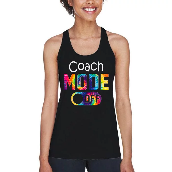 Coach Mode Off Happy Last Day Of School Tie Dye Summer Women's Racerback Tank