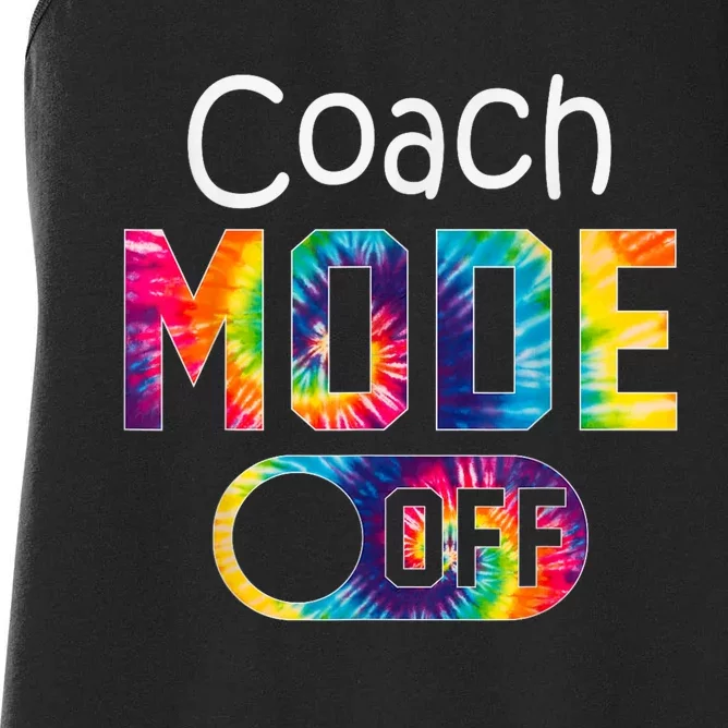 Coach Mode Off Happy Last Day Of School Tie Dye Summer Women's Racerback Tank