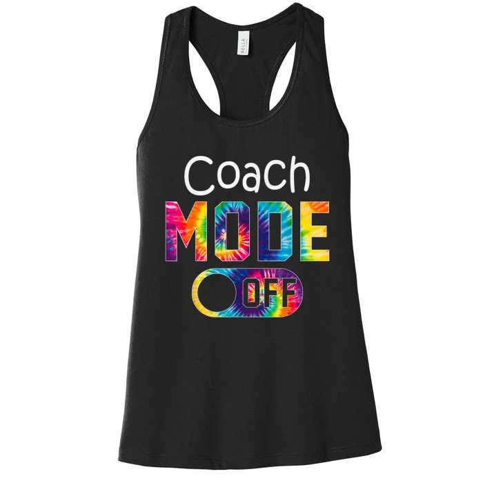 Coach Mode Off Happy Last Day Of School Tie Dye Summer Women's Racerback Tank