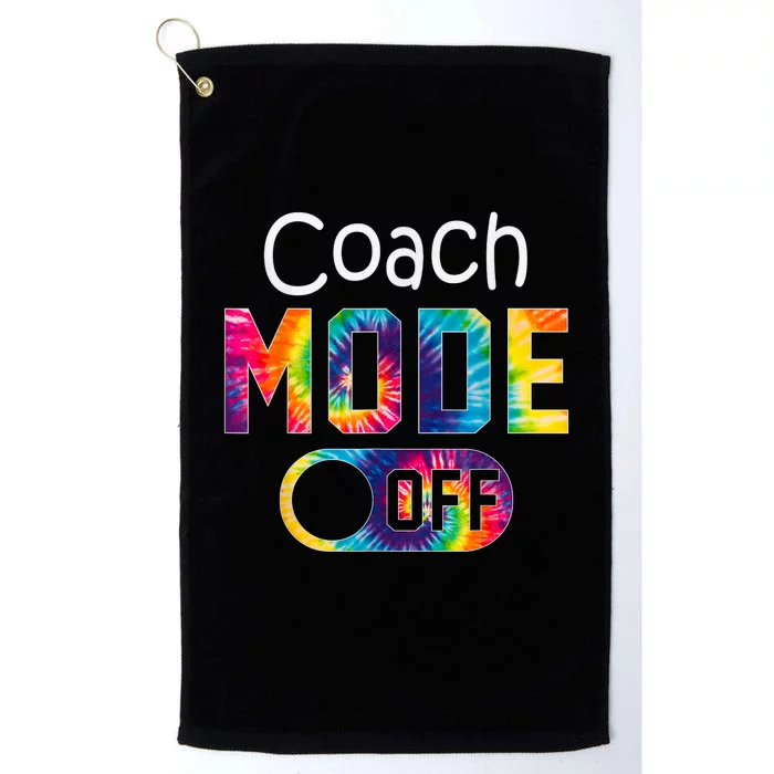 Coach Mode Off Happy Last Day Of School Tie Dye Summer Platinum Collection Golf Towel