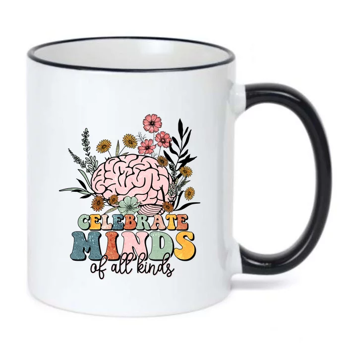 Celebrate Minds Of All Kinds Neurodiversity Autism Black Color Changing Mug