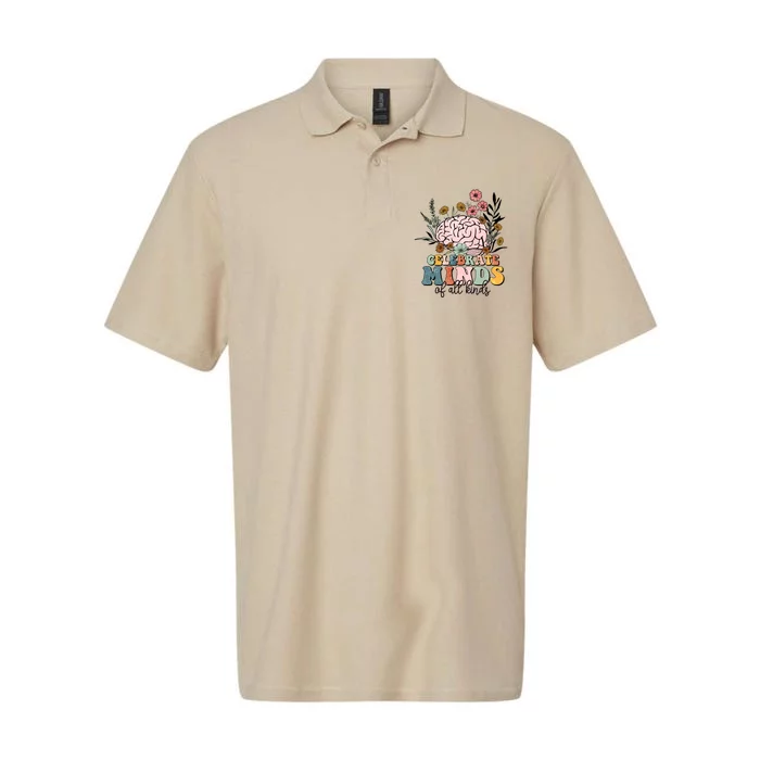 Celebrate Minds Of All Kinds Neurodiversity Autism Softstyle Adult Sport Polo