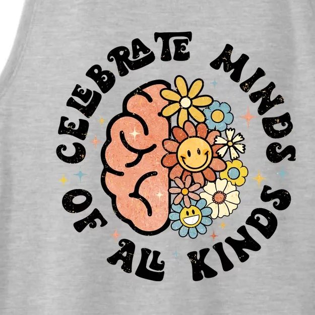 Celebrate Minds Of All Kinds Neurodiversity Autism Ladies Tri-Blend Wicking Tank