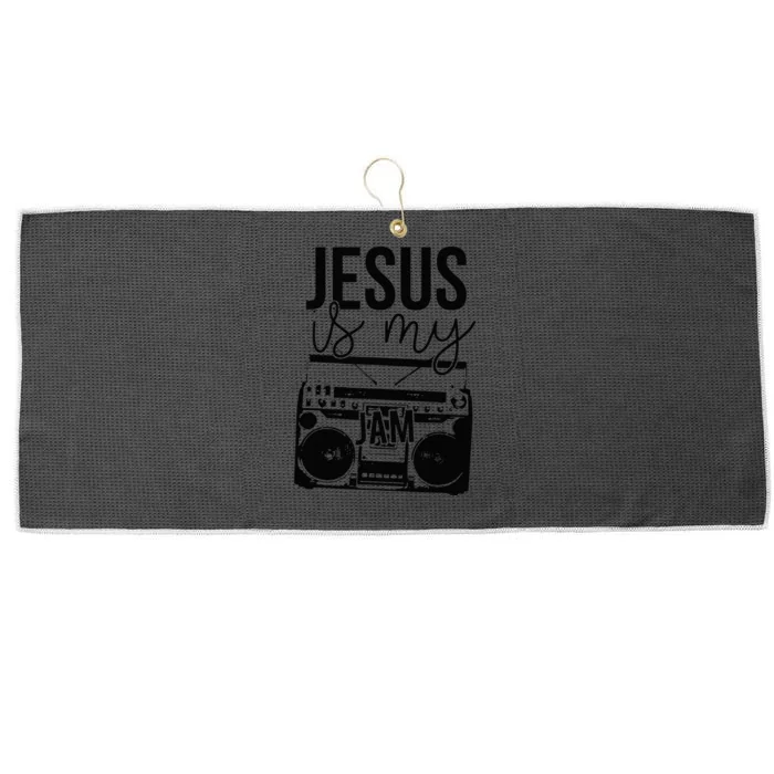 Christian Music Outfit Jesus is my Jam Large Microfiber Waffle Golf Towel