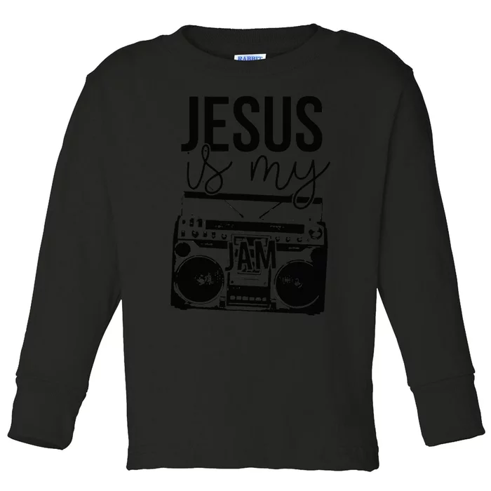 Christian Music Outfit Jesus is my Jam Toddler Long Sleeve Shirt