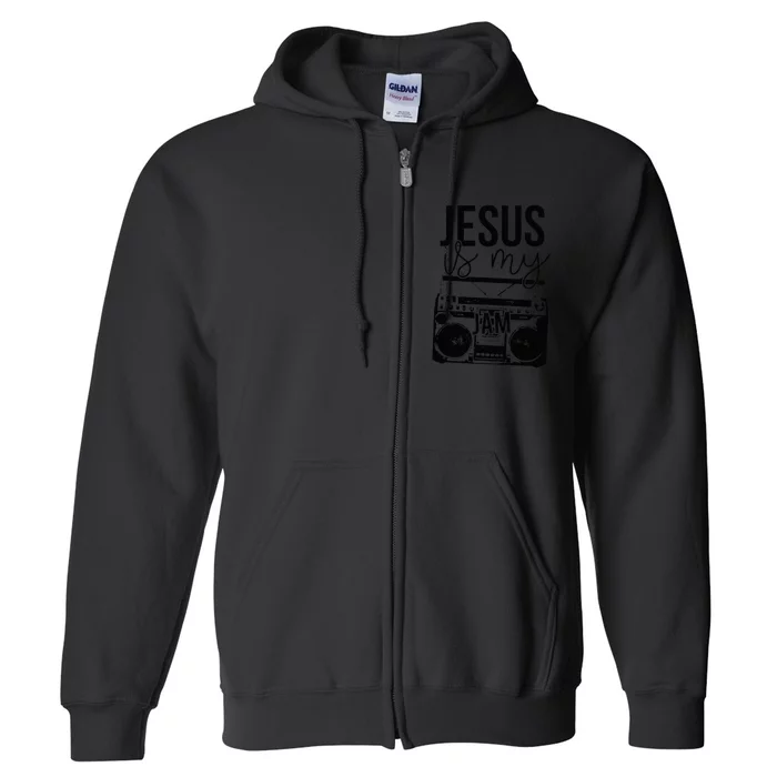 Christian Music Outfit Jesus is my Jam Full Zip Hoodie