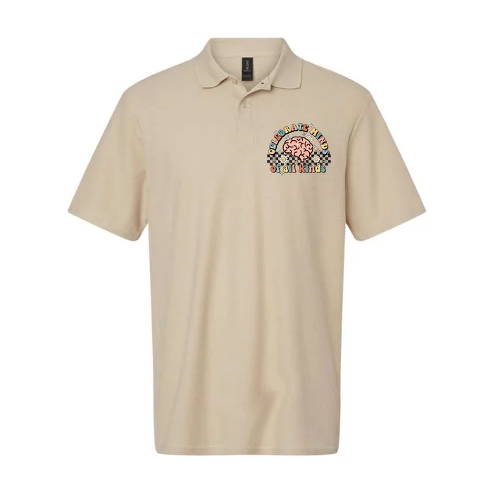 Celebrate Minds Of All Kinds Neurodiversity Autism Softstyle Adult Sport Polo