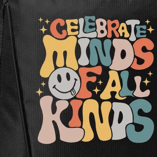 Celebrate Minds Of All Kinds Mental Health Autism Awareness City Backpack