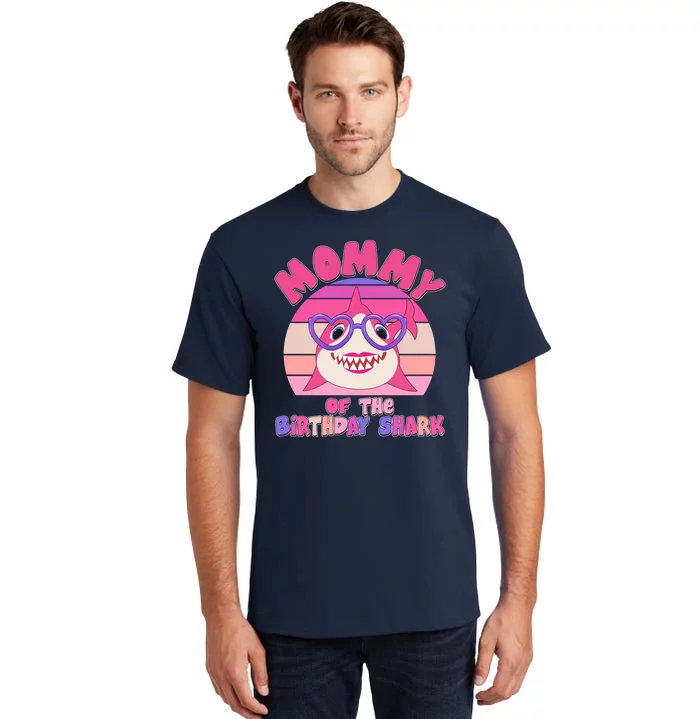 Cute Mommy Of The Birthday Shark Tall T-Shirt