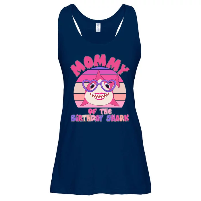 Cute Mommy Of The Birthday Shark Ladies Essential Flowy Tank