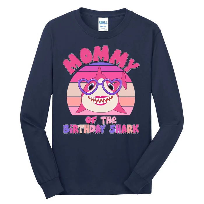 Cute Mommy Of The Birthday Shark Tall Long Sleeve T-Shirt