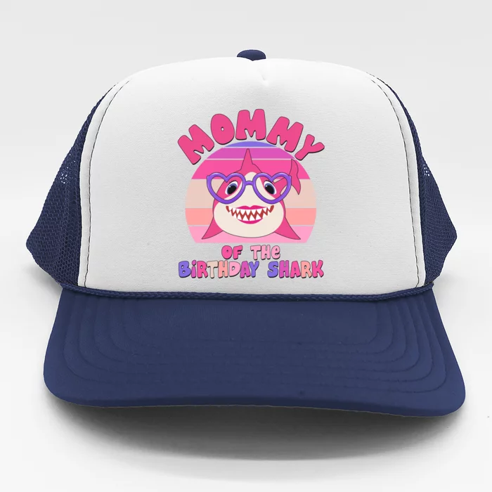 Cute Mommy Of The Birthday Shark Trucker Hat