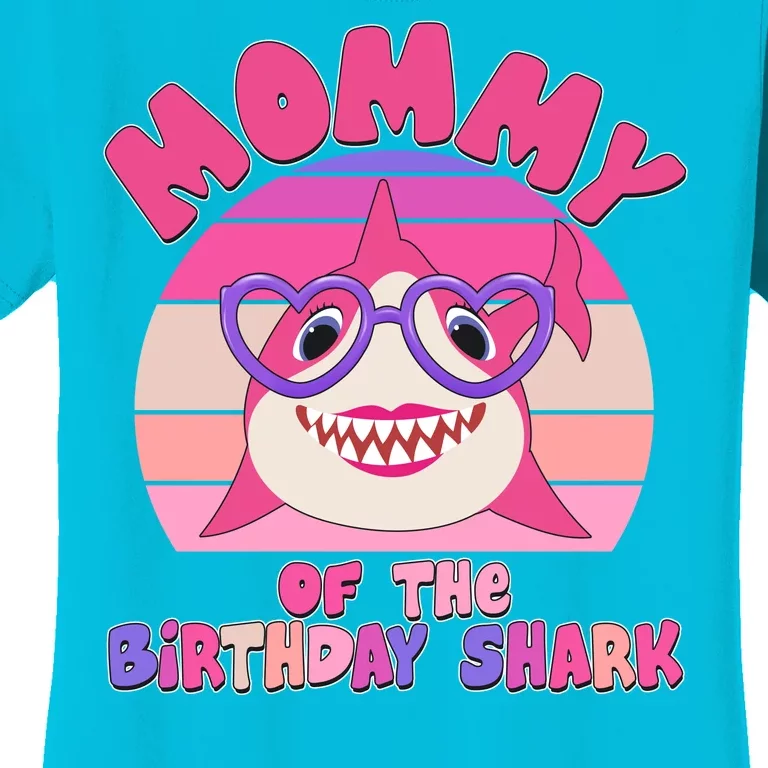 Cute Mommy Of The Birthday Shark Women's T-Shirt