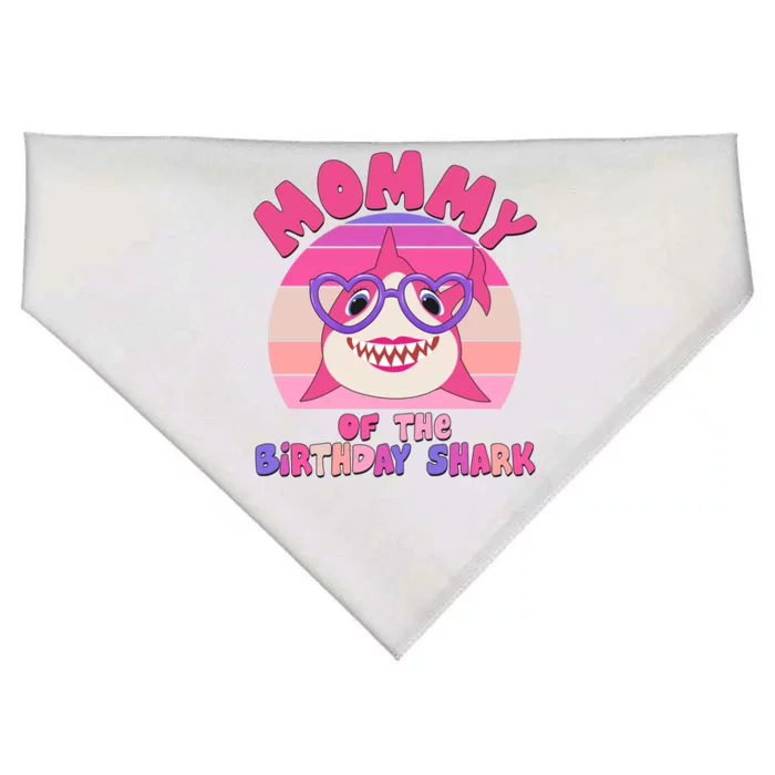 Cute Mommy Of The Birthday Shark USA-Made Doggie Bandana