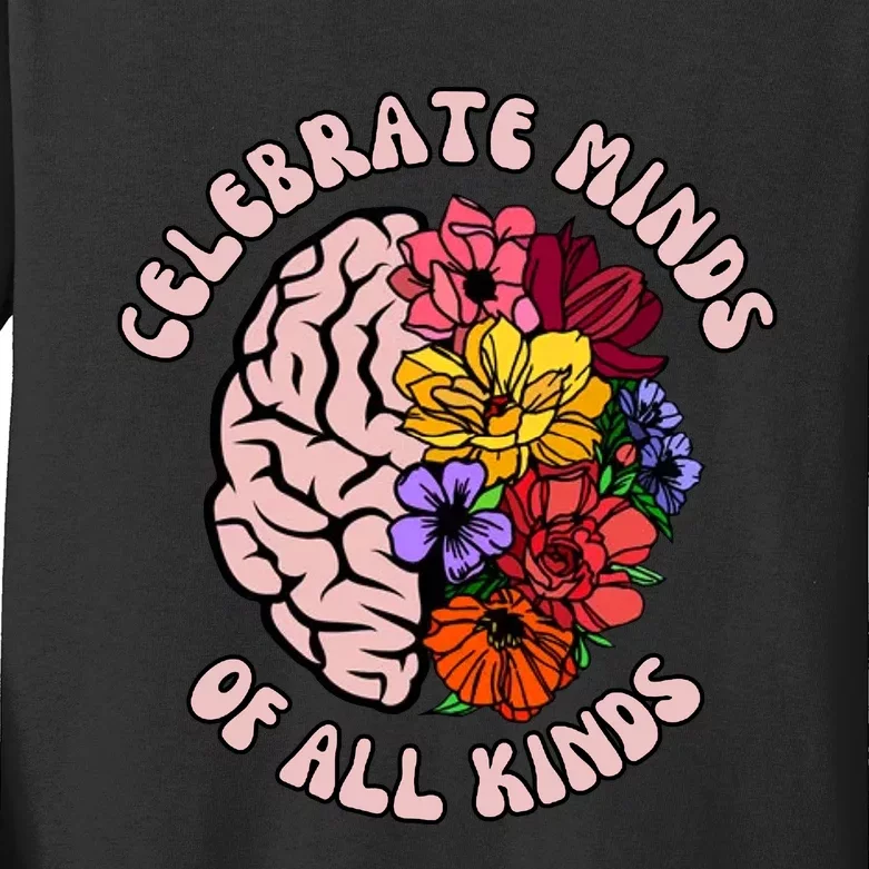 Celebrate Minds Of All Kinds Neurodiversity Kids Long Sleeve Shirt