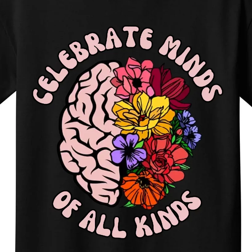 Celebrate Minds Of All Kinds Neurodiversity Kids T-Shirt