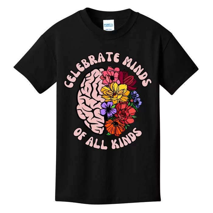 Celebrate Minds Of All Kinds Neurodiversity Kids T-Shirt