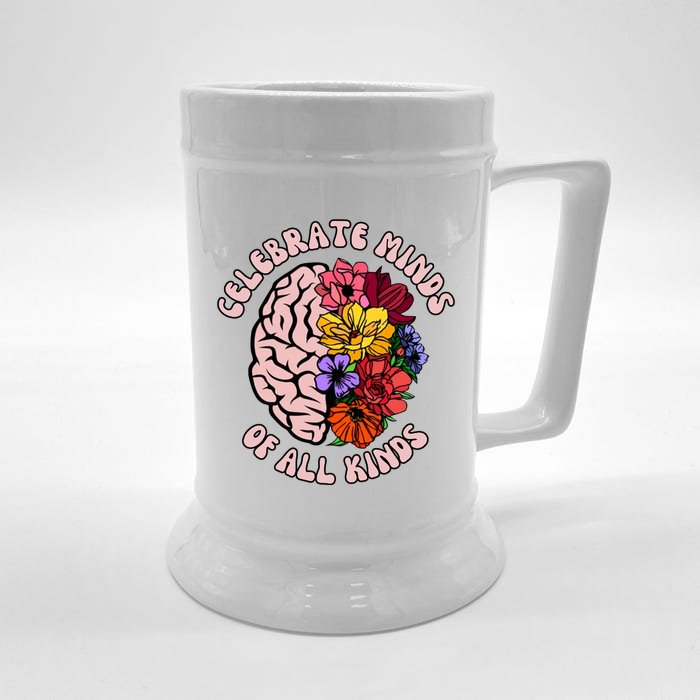 Celebrate Minds Of All Kinds Neurodiversity Front & Back Beer Stein