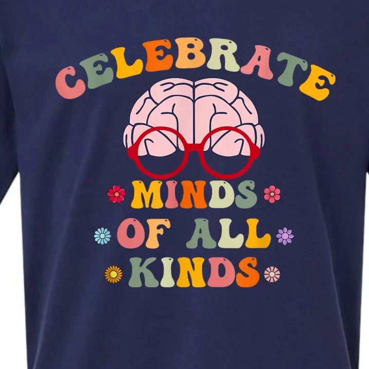 Celebrate Minds Of All Kinds Mental Health Autism Awareness Sueded Cloud Jersey T-Shirt