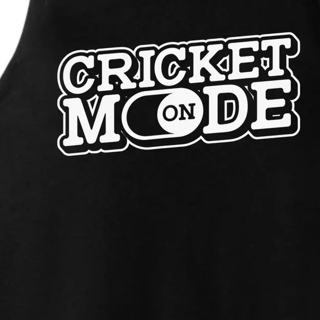 Cricket Mode On Cricket Player Cricketer Ladies Tri-Blend Wicking Tank