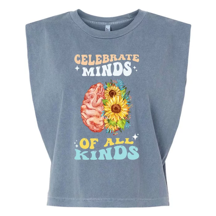 Celebrate Minds of All Kinds Neurodiversity Autism Garment-Dyed Women's Muscle Tee