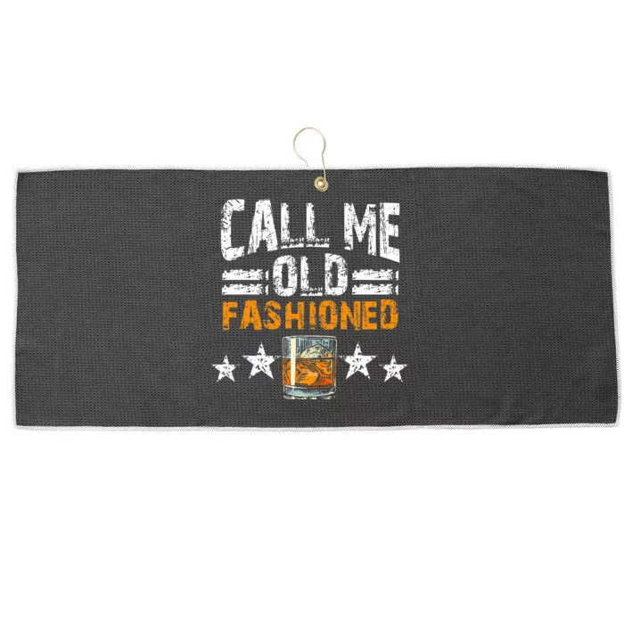 Call Me Old Fashioned Whiskey Cocktail Drinking Pub Large Microfiber Waffle Golf Towel