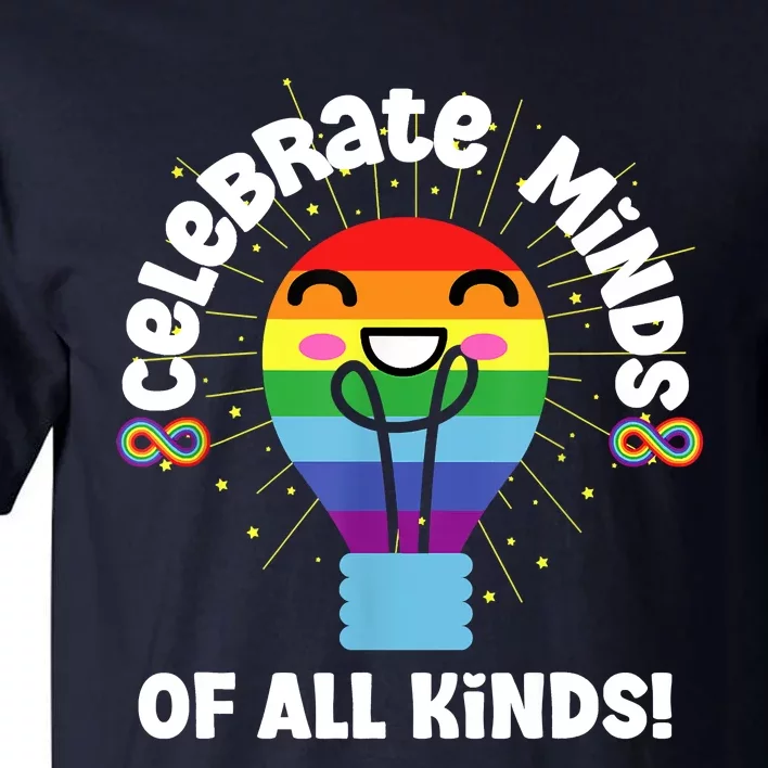 Celebrate Minds Of All Kinds Red Instead Autism Tall T-Shirt