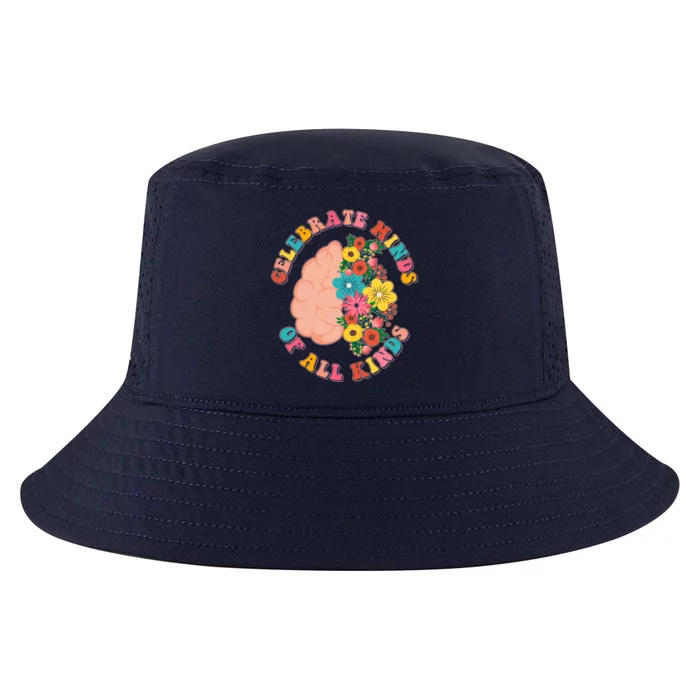 Celebrate Minds Of All Kinds Flowers Be Kind The Mind Cool Comfort Performance Bucket Hat