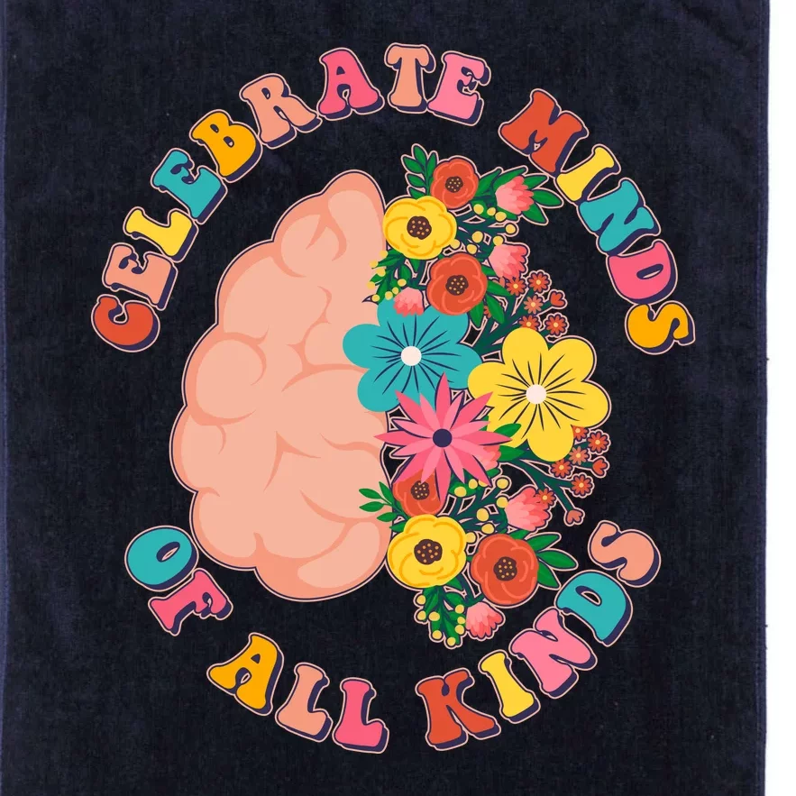 Celebrate Minds Of All Kinds Flowers Be Kind The Mind Platinum Collection Golf Towel