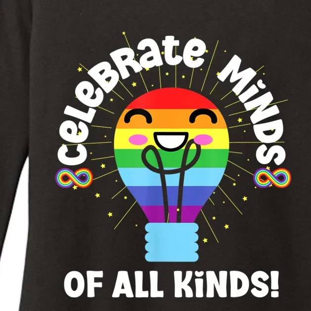 Celebrate Minds Of All Kinds Red Instead Autism Womens CVC Long Sleeve Shirt