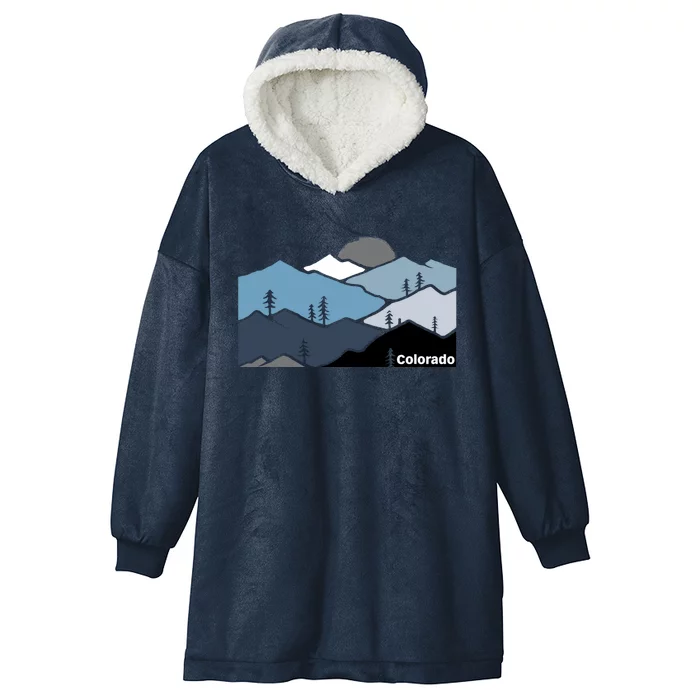 Colorado Mountain Outdoor Retro Landscape Funny Gift Hooded Wearable Blanket