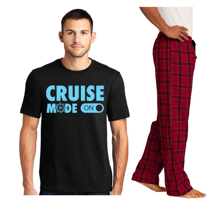 Cruise Mode On Cruise Ship Family Vacation On Button Gift Pajama Set