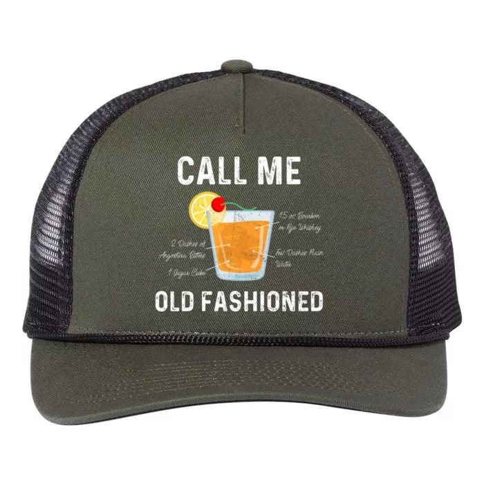 Call Me Old Fashioned Gift: Cocktail Mix Gift Meaningful Gift Retro Rope Trucker Hat Cap