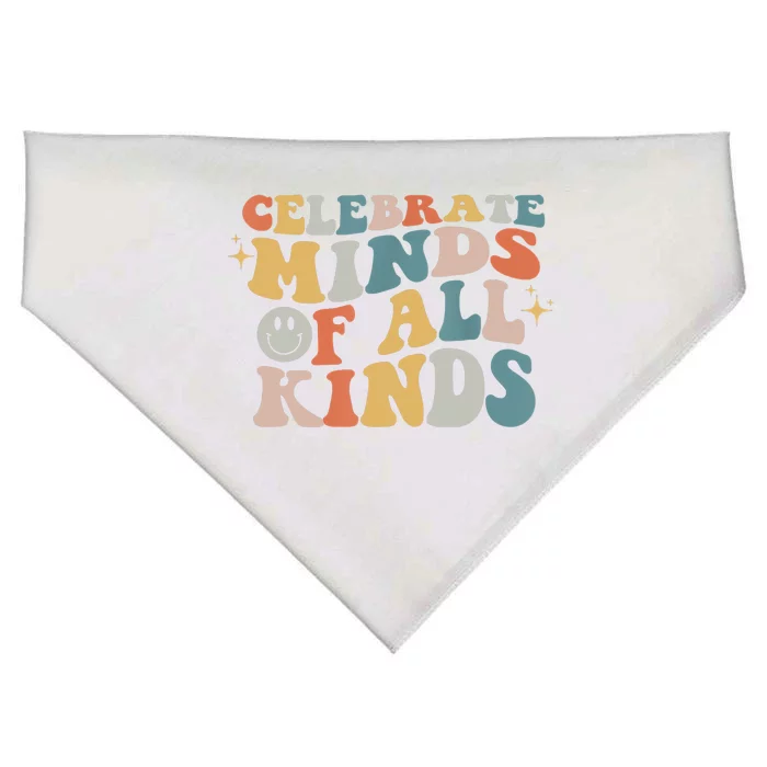 Celebrate Minds Of All Kinds Neurodiversity Autism Awareness USA-Made Doggie Bandana