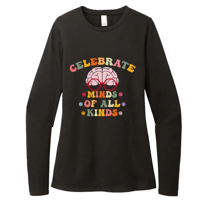 Celebrate Minds Of All Kinds Mental Health Autism Awareness Womens CVC Long Sleeve Shirt