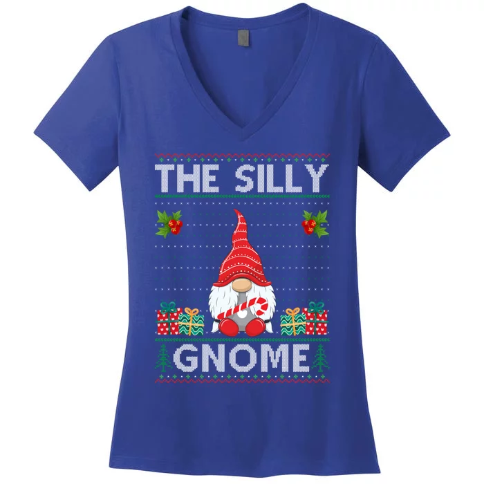 Christmas Matching Outfits For Holiday Party The Silly Gnome Gift Women's V-Neck T-Shirt