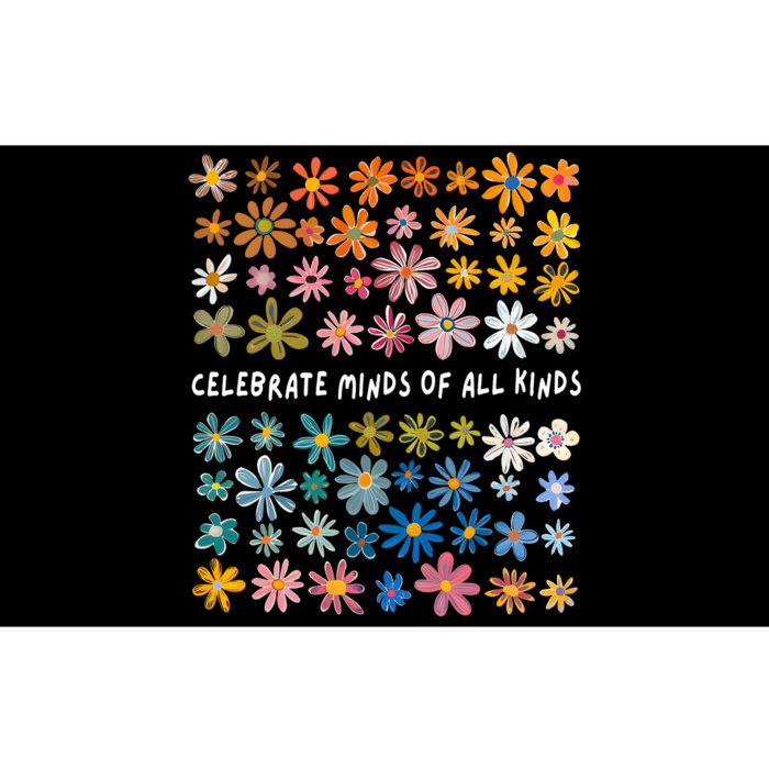 Celebrate Minds Of All Kinds Floral Flower Bumper Sticker