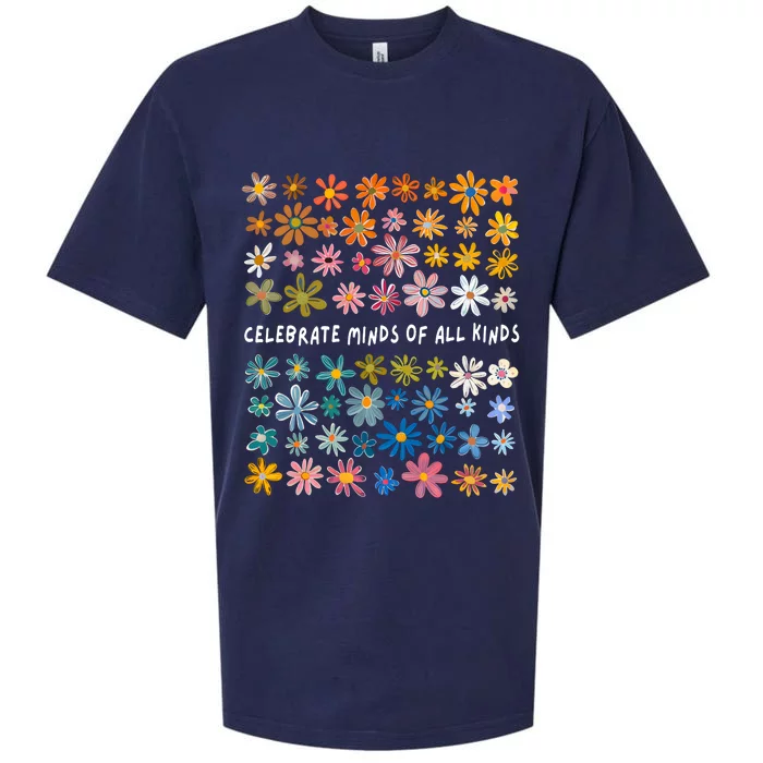 Celebrate Minds Of All Kinds Floral Flower Sueded Cloud Jersey T-Shirt