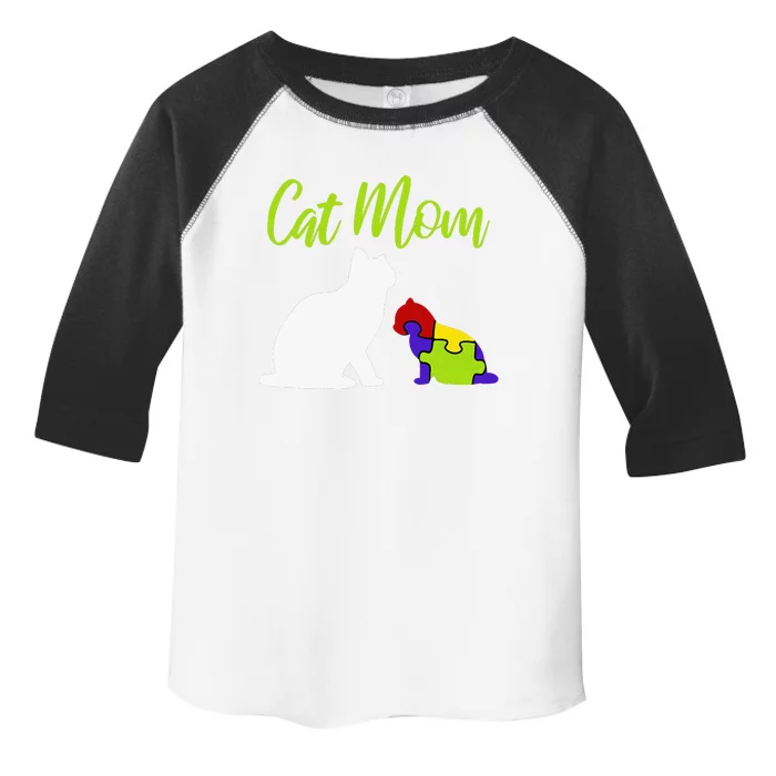 Cat Mom Proud Autism Asperger ASD Autistic Awareness Toddler Fine Jersey T-Shirt