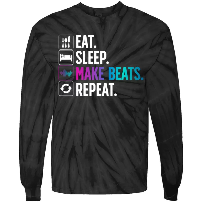 Cool Music Producer For Men Women DJ Beatmaker EDM Musician Tie-Dye Long Sleeve Shirt