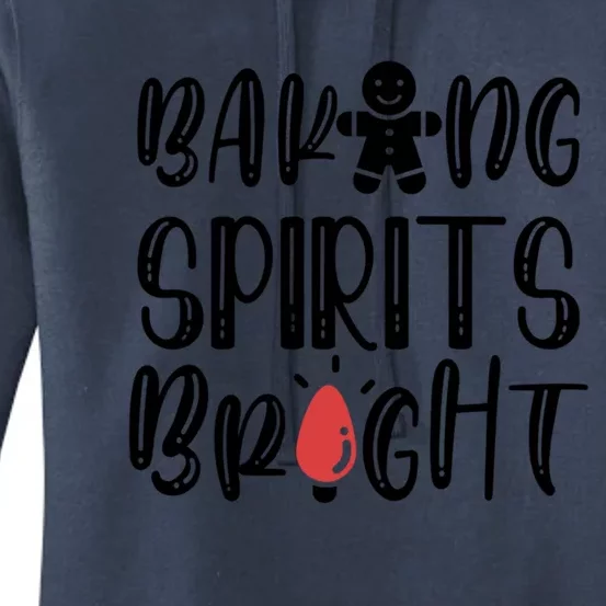 Christmas Matching Pajama Baking Squad Baking Spirits Bright Cute Gift Women's Pullover Hoodie