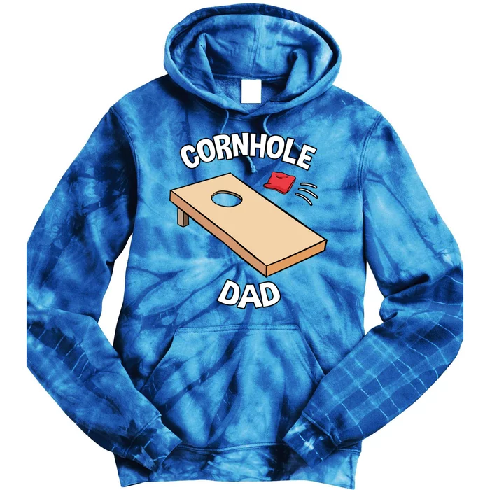 Cornhole Male Players Baggo Beans Lawn Sport Fathers Day Cute Gift Tie Dye Hoodie