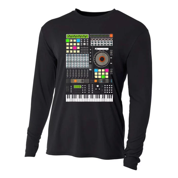 Cool Music Producer Artist For Men Women Beat Makers Cooling Performance Long Sleeve Crew